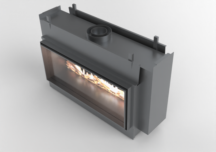 Chimneys and chimney pots 3D - Gas fireplace - Barbas...