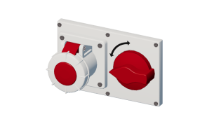 Prise verrouillable horizontale avec interrupteur IP 67 380 V - 480 V