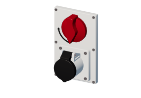 Prise verrouillable verticale avec interrupteur IP 44 480 V - 1000 V