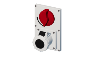 Prise verrouillable verticale avec interrupteur IP 67 480 V - 1000 V