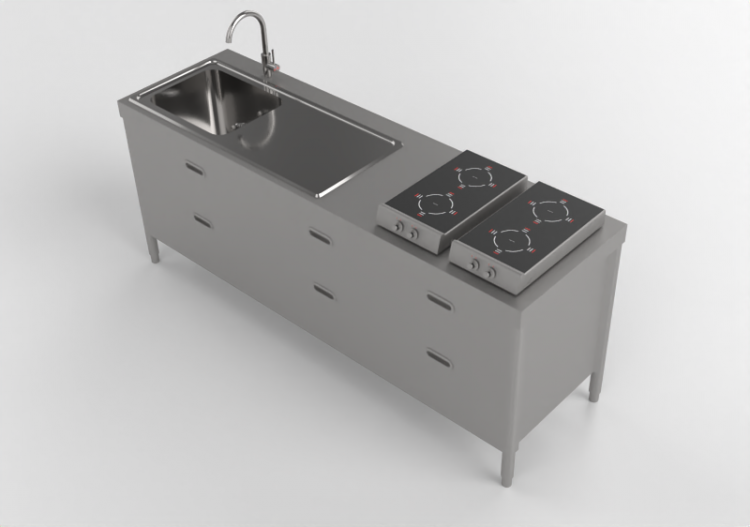 Cozinhas 3D - Cozinha componível - Alpes Inox - ACCA...