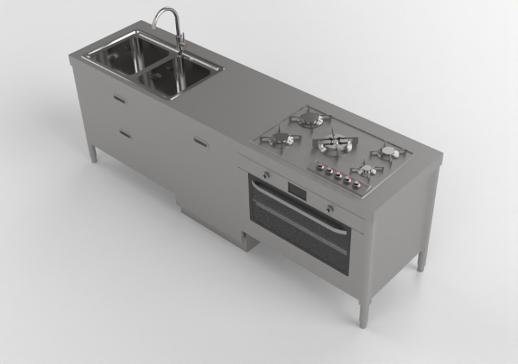 Cuisine 3D - Cuisine modulaire - Alpes Inox - ACCA software