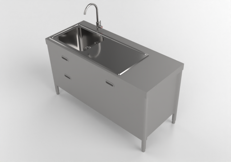 3D Spülbecken - Spülbecken mit Schubladen - Alpes Inox -...