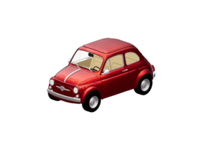 Autom&oacute;viles 3D - Fiat 500 de &eacute;poca del 1962