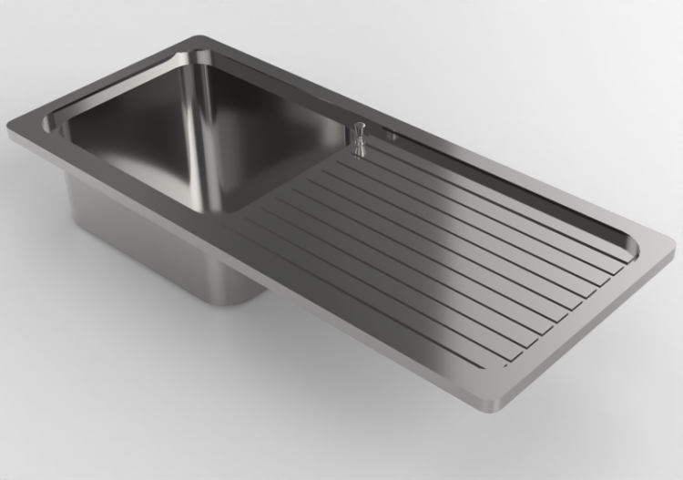 3D Spülbecken - Spülbecken aus Metall - Alpes Inox -...
