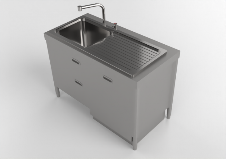 3D Sinks - Washbasin with drawers and dishwasher - Alpes...