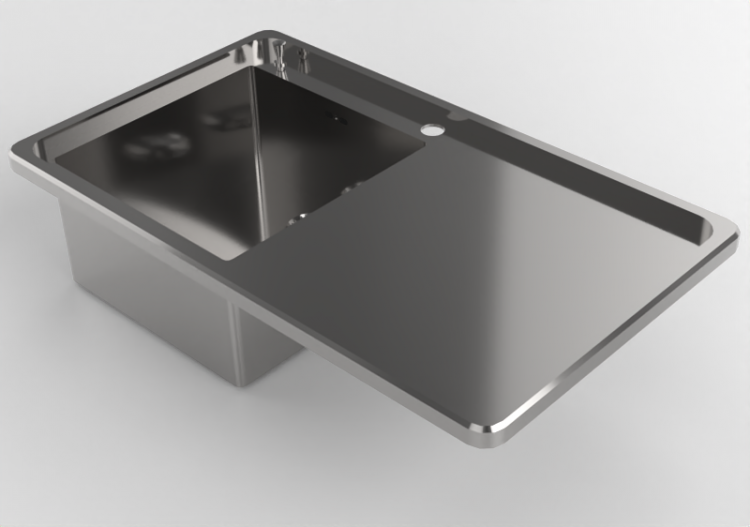 3D Spülbecken - Spülbecken aus Metall - Alpes Inox -...