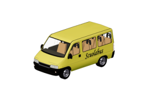 3D Cars - Fiat Ducato Schoolbus