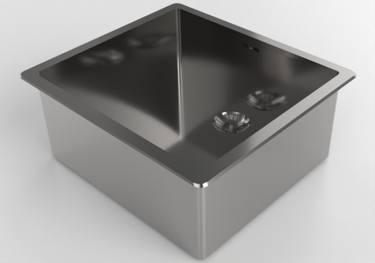 3D Spülbecken - Spülbecken aus Metall - Alpes Inox -...