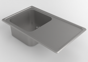 3D Spülbecken - Spülbecken aus Metall - Alpes Inox - 87+1V1SL