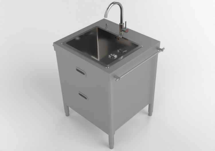 3D Spülbecken - Spülbecken mit Schubladen - Alpes Inox -...