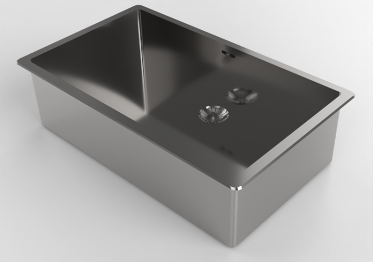 3D Spülbecken - Spülbecken aus Metall - Alpes Inox -...