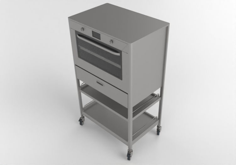 Colunas 3D - Coluna com furno - Alpes Inox - ACCA software