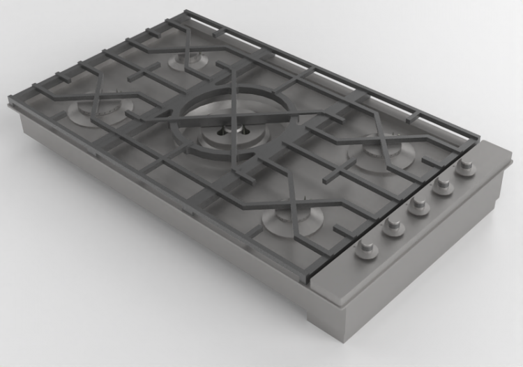 Eletrodomésticos 3D - Fogão a gás - Alpes Inox -...