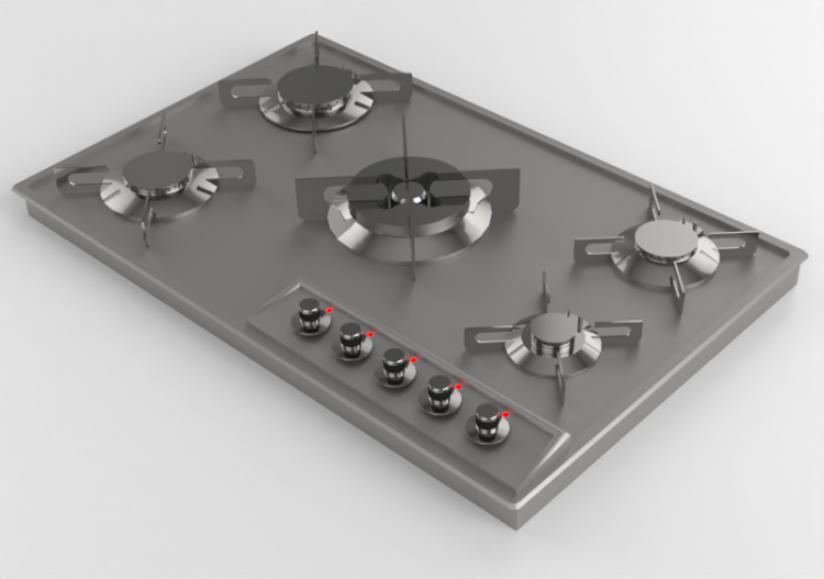 3D Haushaltgeräte - Gasherd - Alpes Inox - F+579+4GTC -...