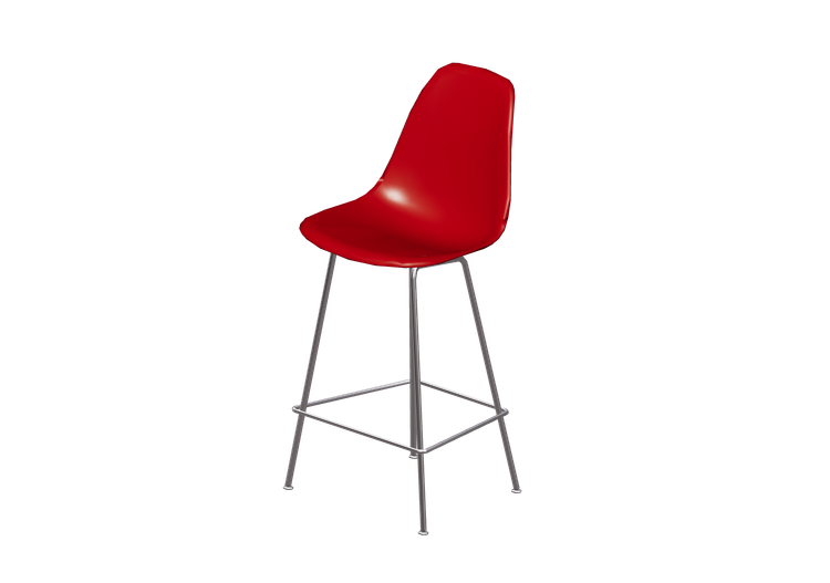 Cadeira 3D - Banqueta - Herman Miller - Eames - Herman... Cadeira 3D - Banqueta - Herman Miller - Eames - Herman...