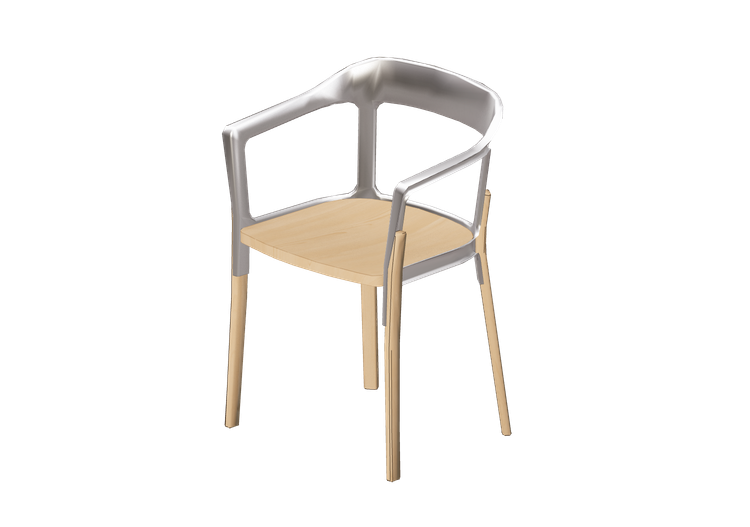 Chaises 3D - Chaise - Herman Miller - Steelwood - Herman... Chaises 3D - Chaise - Herman Miller - Steelwood - Herman...