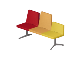 3D St&uuml;hle - 3-Sitzer auf Balken - Hitch Mylius - hm213c