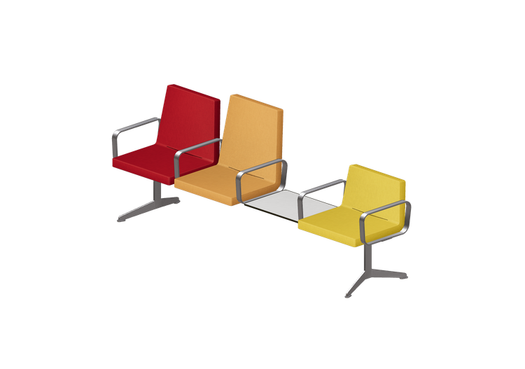 Chaises 3D - Assises sur poutre 3 places et table basse -... Chaises 3D - Assises sur poutre 3 places et table basse -...