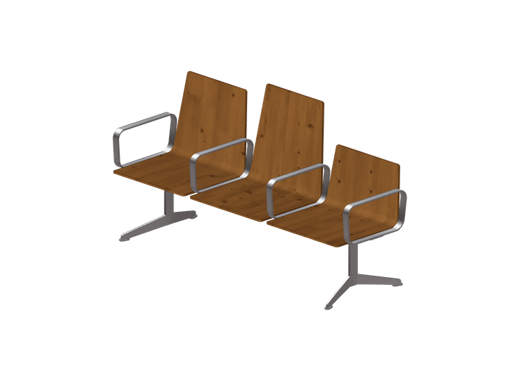 3D Stühle - 3-Sitzer auf Balken - Hitch Mylius - hm213d -... 3D Stühle - 3-Sitzer auf Balken - Hitch Mylius - hm213d -...