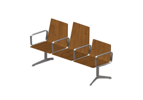 Sedie 3D - Seduta su trave 3 posti - Hitch Mylius - hm213d