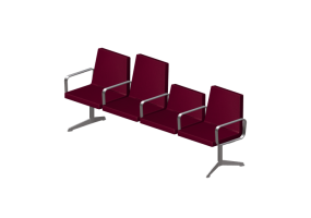 Sillas 3D - Hilera de sillas 3 plazas - Hitch Mylius - hm213h