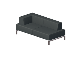 Poltronas 3D - Sof&aacute; 2 assentos em tecido - Hitch Mylius - hm93d