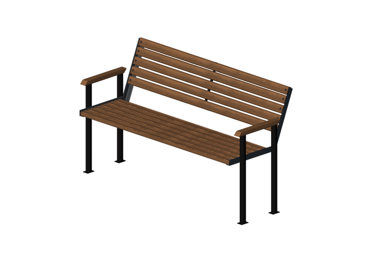 Bancs 3D - Banc en bois et métal 150x60x84cm - Hobbyka –... Bancs 3D - Banc en bois et métal 150x60x84cm - Hobbyka –...