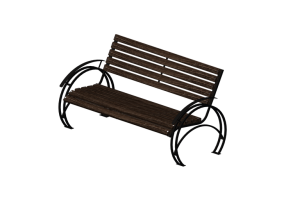 Bancos y Macetas 3D - Banco de madera y hierro 150x70x76cm - Hobbyka &ndash; Irida