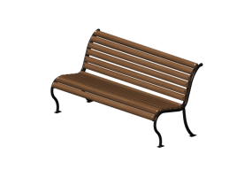 Bancos y Macetas 3D - Banco de madera y hierro 150x70x75cm - Hobbyka &ndash; My Yard