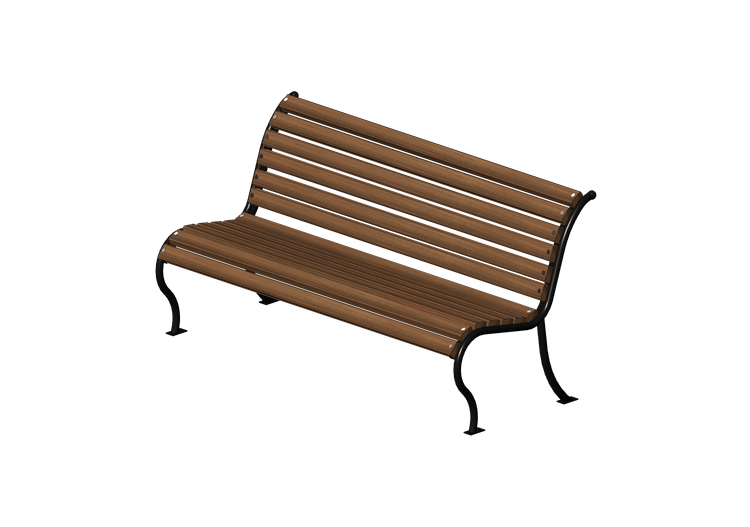 Benches and Planters 3D - Metal and wooden bench... Benches and Planters 3D - Metal and wooden bench...