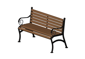 Bancos 3D - Banco de madeira e metal 120x60x80cm - Hobbyka &ndash; Breeze