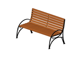 Bancos y Macetas 3D - Banco de madera y hierro 150x75x84cm - Hobbyka &ndash; Boulevard