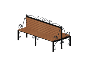 Bancs 3D - Banc en bois et m&eacute;tal 180x90x98cm - Hobbyka &ndash; Passage