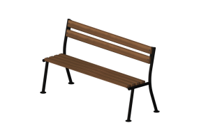 Bancs 3D - Banc en bois et m&eacute;tal 150x55x80cm - Hobbyka &ndash; Prima