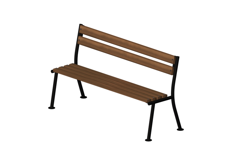 Bancos y Macetas 3D - Banco de madera y hierro 150x55x80cm... Bancos y Macetas 3D - Banco de madera y hierro 150x55x80cm...