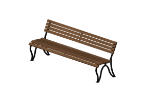 Bancs 3D - Banc en bois et m&eacute;tal 300x60x76cm - Hobbyka &ndash; Volna