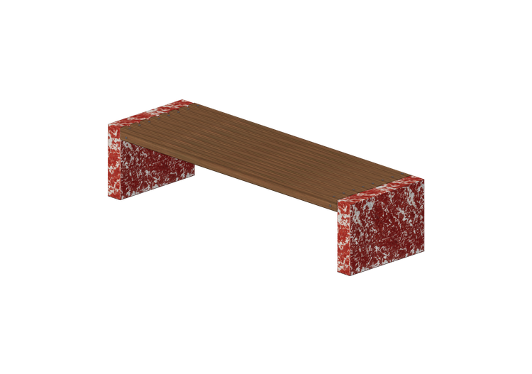 3D Sitzbänke und Pflanzengefäße - Holz- und Metallbank ohne... 3D Sitzbänke und Pflanzengefäße - Holz- und Metallbank ohne...