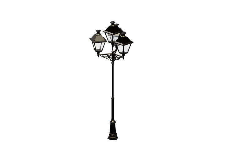3D Street Lights - Lamppost with four lights - Hobbyka -... 3D Street Lights - Lamppost with four lights - Hobbyka -...