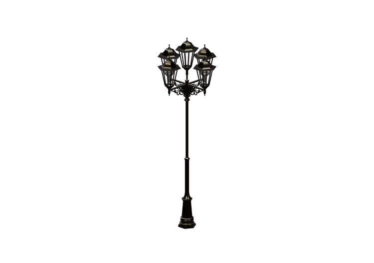 3D Street Lights - Lamppost with five lights - Hobbyka -... 3D Street Lights - Lamppost with five lights - Hobbyka -...