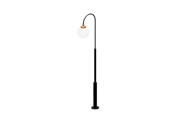 3D Street Lights - Steel lamppost with single light -... 3D Street Lights - Steel lamppost with single light -...
