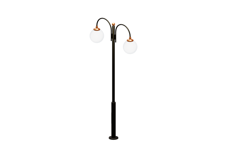 Réverbères routiers 3D - Réverbère avec deux lampes -... Réverbères routiers 3D - Réverbère avec deux lampes -...