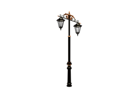 3D Straßenlanternen - Laterne mit zwei Lampen - Hobbyka - А-02