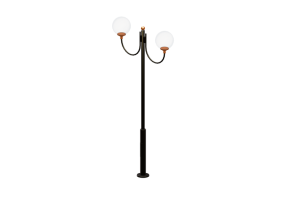 3D Street Lights - Lamppost with two lights - Hobbyka - Т-04