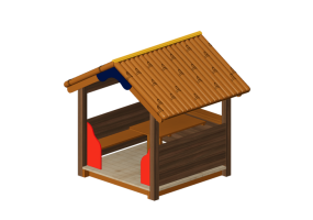 3D Playgrounds - Tent tot house - Holzhof - INDIAN XI10