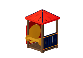 3D Playgrounds - Tot House - Holzhof - MAX XM10