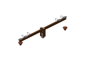 3D Playgrounds - Four seater rocking seesaw 400x37cm - Holzhof &ndash; ROCKING SEESAW XCD40