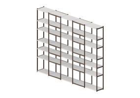 Biblioth&egrave;que 3D - &Eacute;tag&egrave;re en bois - Horm - 93-08-09