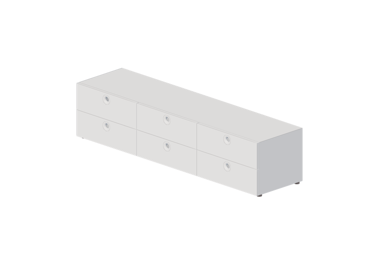 Wardrobes and Cabinets 3D - Six drawers cabinet - Horm -... Wardrobes and Cabinets 3D - Six drawers cabinet - Horm -...