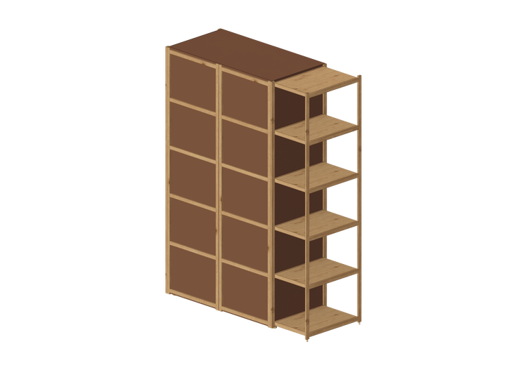 Armários 3D - Armário de madeira - Horm – Solaio wardrobe -... Armários 3D - Armário de madeira - Horm – Solaio wardrobe -...